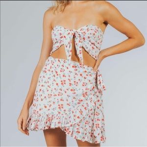 MINKPINK Burma Bloom Mini Skirt (L)